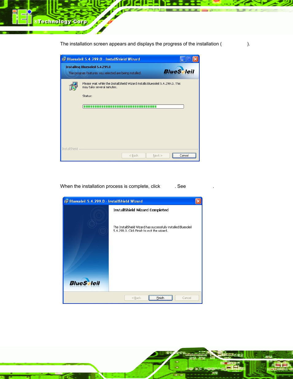Figure 6-38: installing bluesoleil | IEI Integration AFL-19i-HM55 v1.01 User Manual | Page 120 / 139