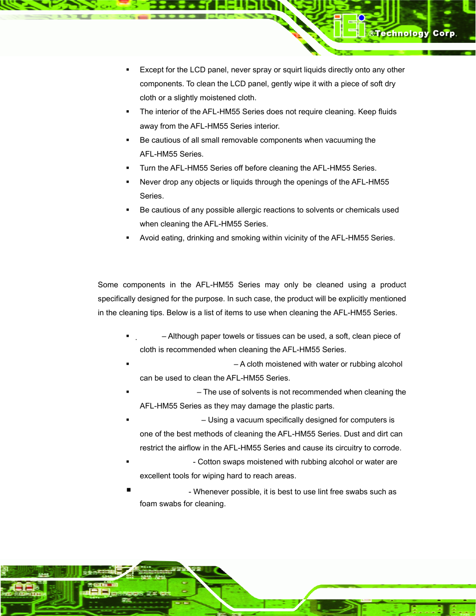 A.2.2 cleaning tools | IEI Integration AFL-19i-HM55 v1.01 User Manual | Page 129 / 139