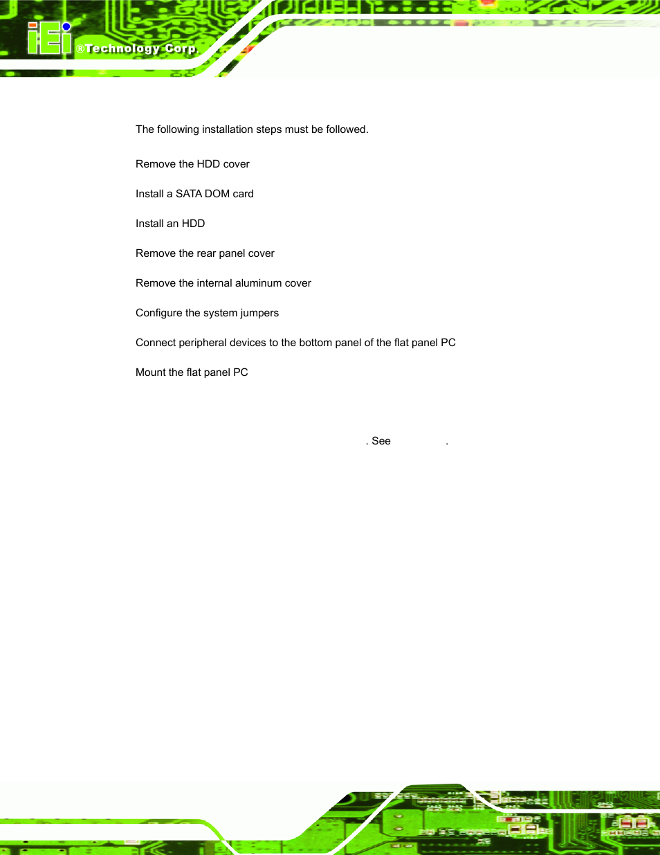 3 installation and configuration steps, 4 removing the hdd cover, Nstallation and | Onfiguration, Teps, Emoving the, Over | IEI Integration AFL-19i-HM55 v1.01 User Manual | Page 32 / 139