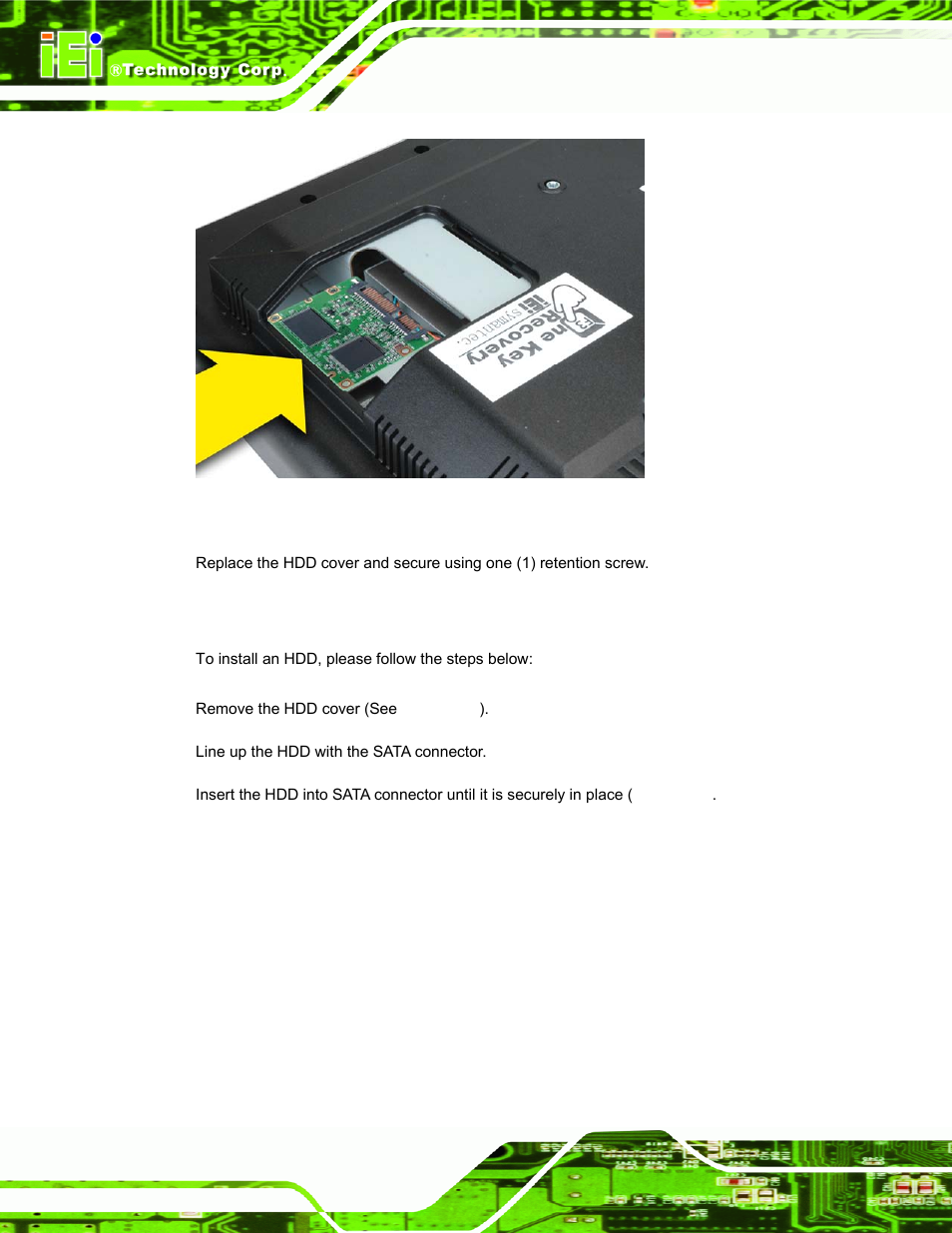 6 installing an hdd, Nstalling an, Figure 3-2: sata dom card installation | IEI Integration AFL-19i-HM55 v1.01 User Manual | Page 34 / 139