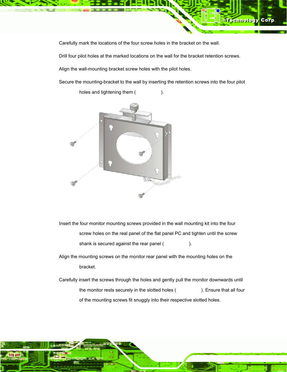 Figure 3-16: wall-mounting bracket | IEI Integration AFL-19i-HM55 v1.01 User Manual | Page 51 / 139
