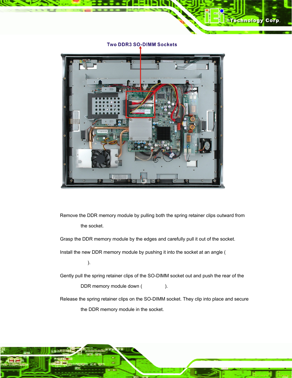 Figure 4-2: so-dimm socket location | IEI Integration AFL-19i-HM55 v1.01 User Manual | Page 67 / 139