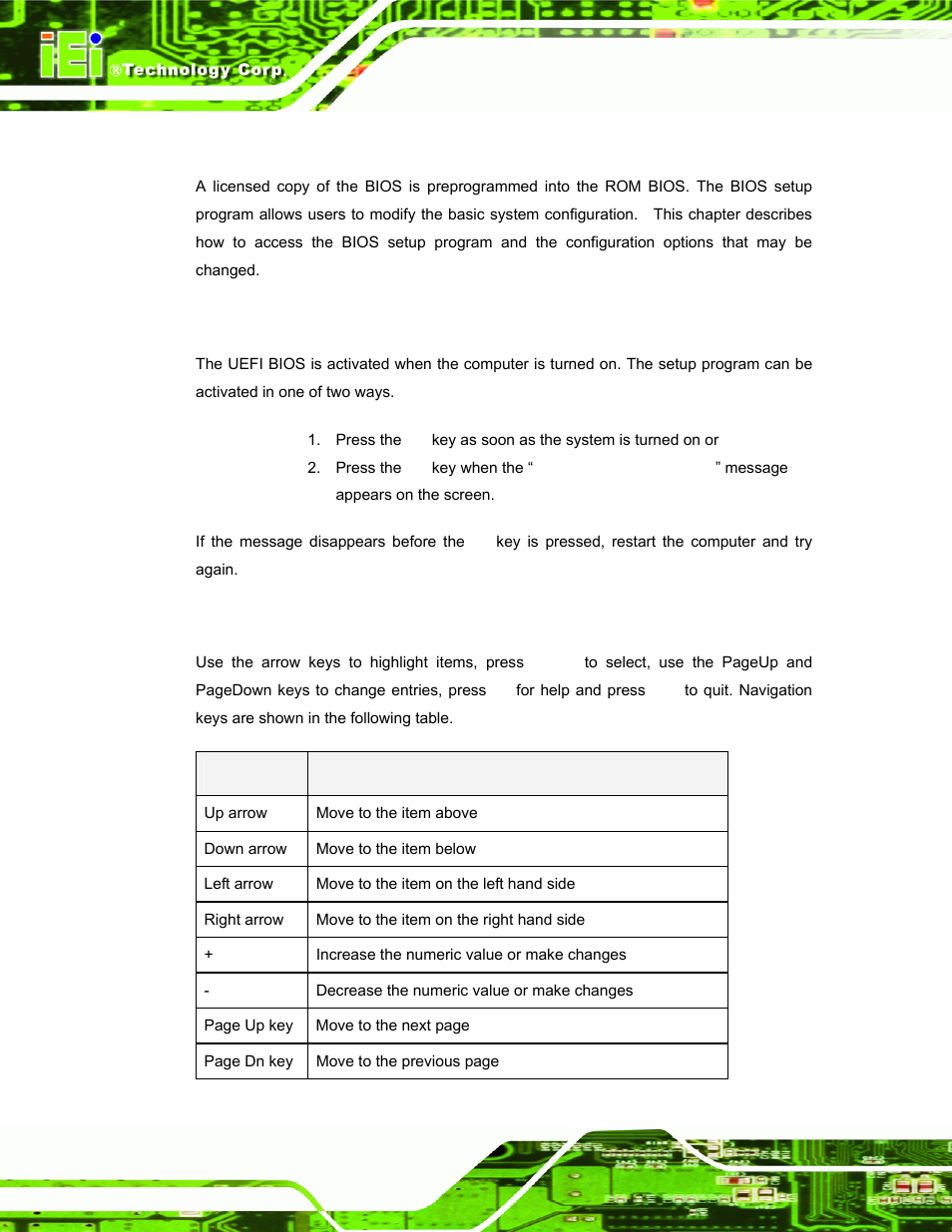 1 introduction, 1 starting setup, 2 using setup | Ntroduction | IEI Integration AFL-19i-HM55 v1.01 User Manual | Page 70 / 139