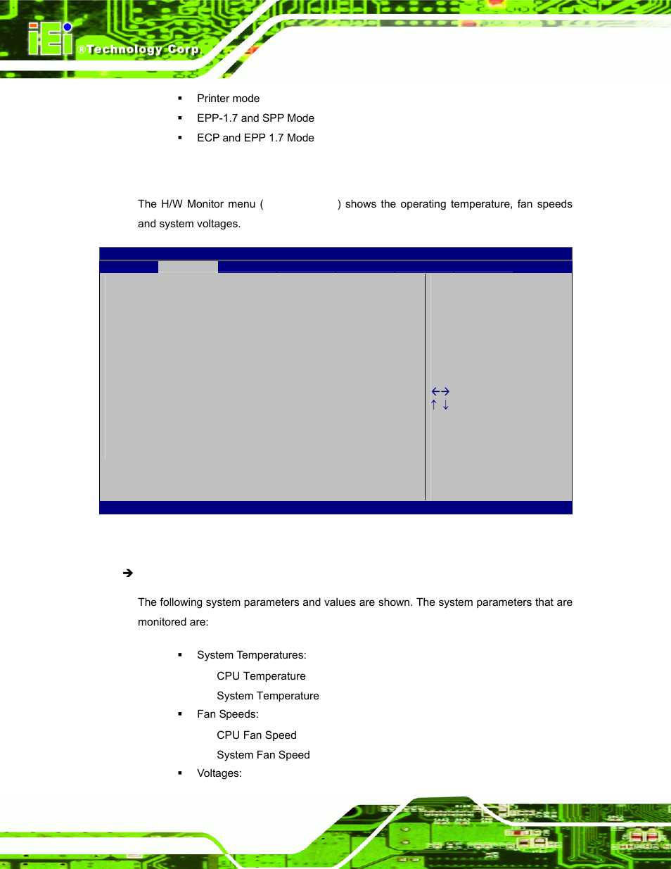 7 h/w monitor | IEI Integration AFL-19i-HM55 v1.01 User Manual | Page 84 / 139