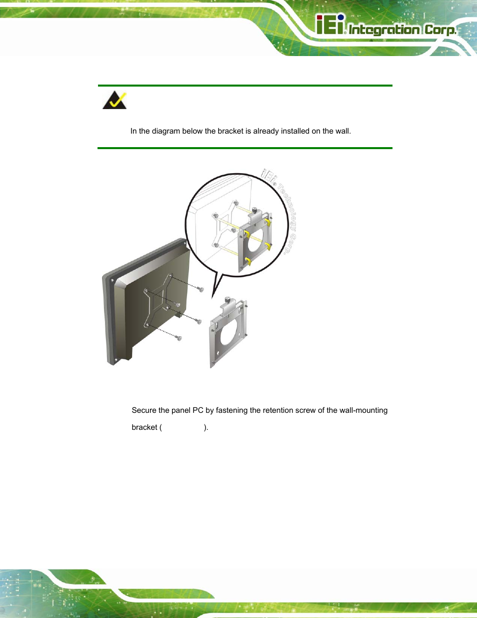 Figure 3-18: chassis support screws | IEI Integration AFL-15i-HM55 v2.00 User Manual | Page 52 / 140