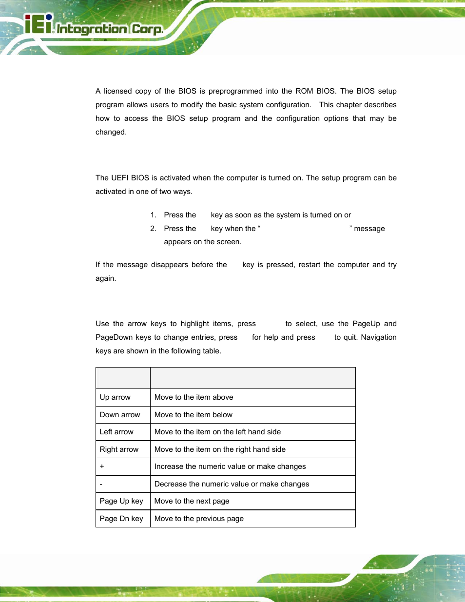 1 introduction, 1 starting setup, 2 using setup | Ntroduction | IEI Integration AFL-15i-HM55 v2.00 User Manual | Page 71 / 140