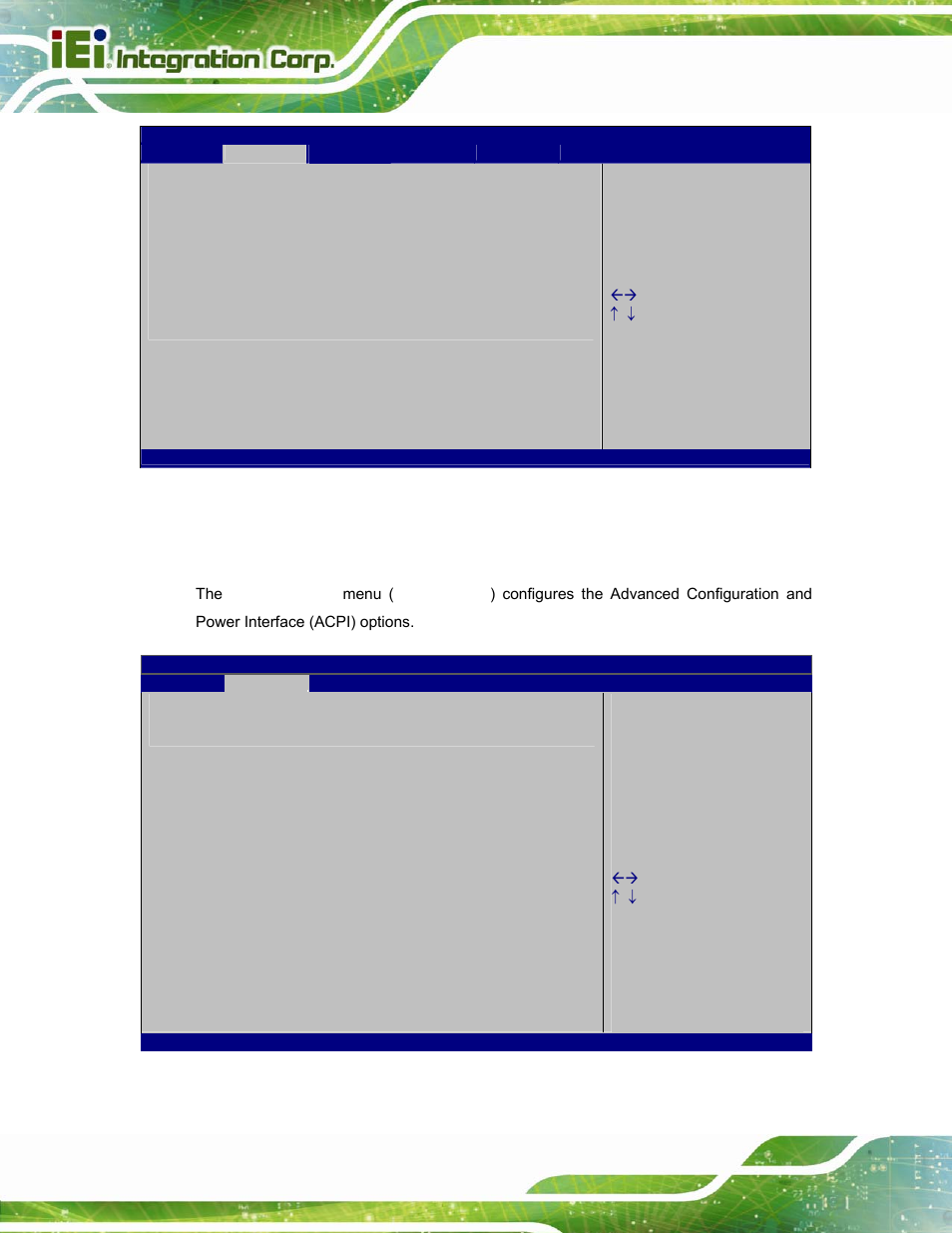 1 acpi settings | IEI Integration AFL-15i-HM55 v2.00 User Manual | Page 75 / 140