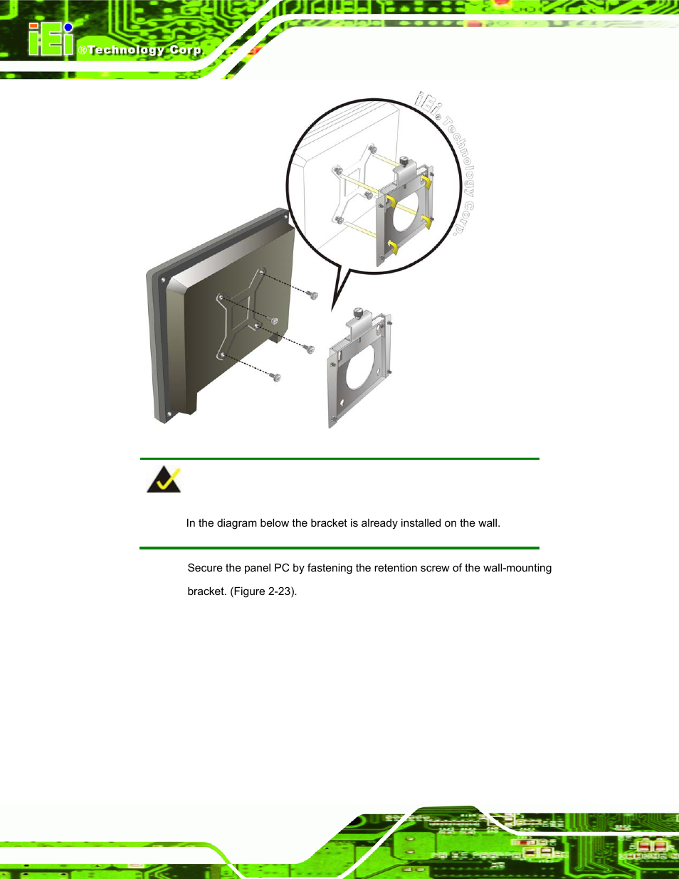 Figure 2-22: chassis support screws | IEI Integration AFL-W19A_17D_W15A-N270 v3.00 User Manual | Page 43 / 126
