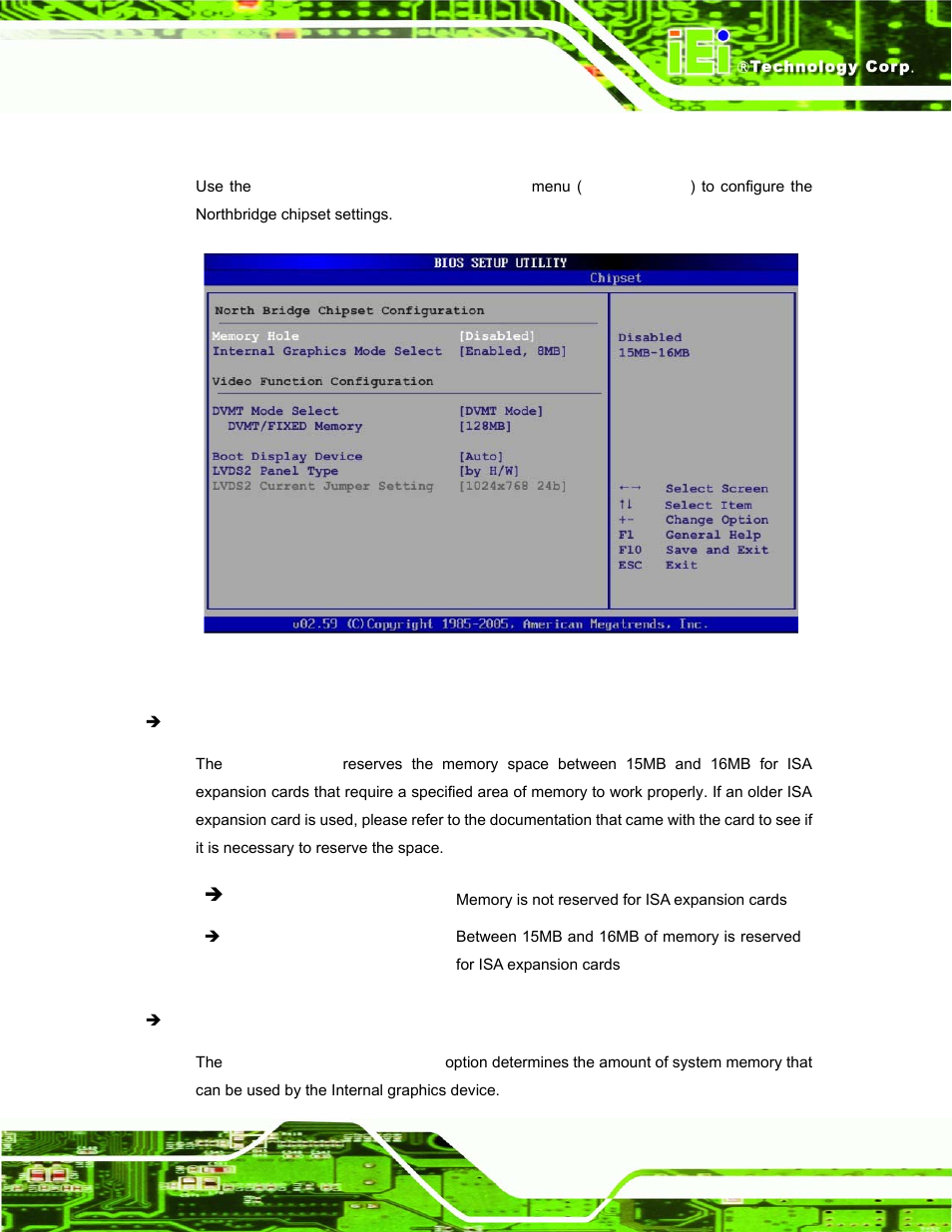 1 north bridge chipset configuration | IEI Integration AFL-15A-N270 v1.03 User Manual | Page 107 / 159