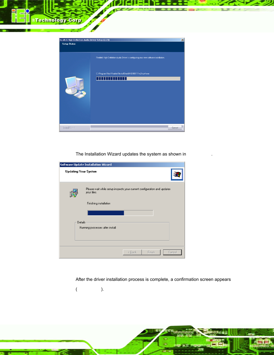 Figure 7-20: audio driver software configuration | IEI Integration AFL-15A-N270 v1.03 User Manual | Page 126 / 159