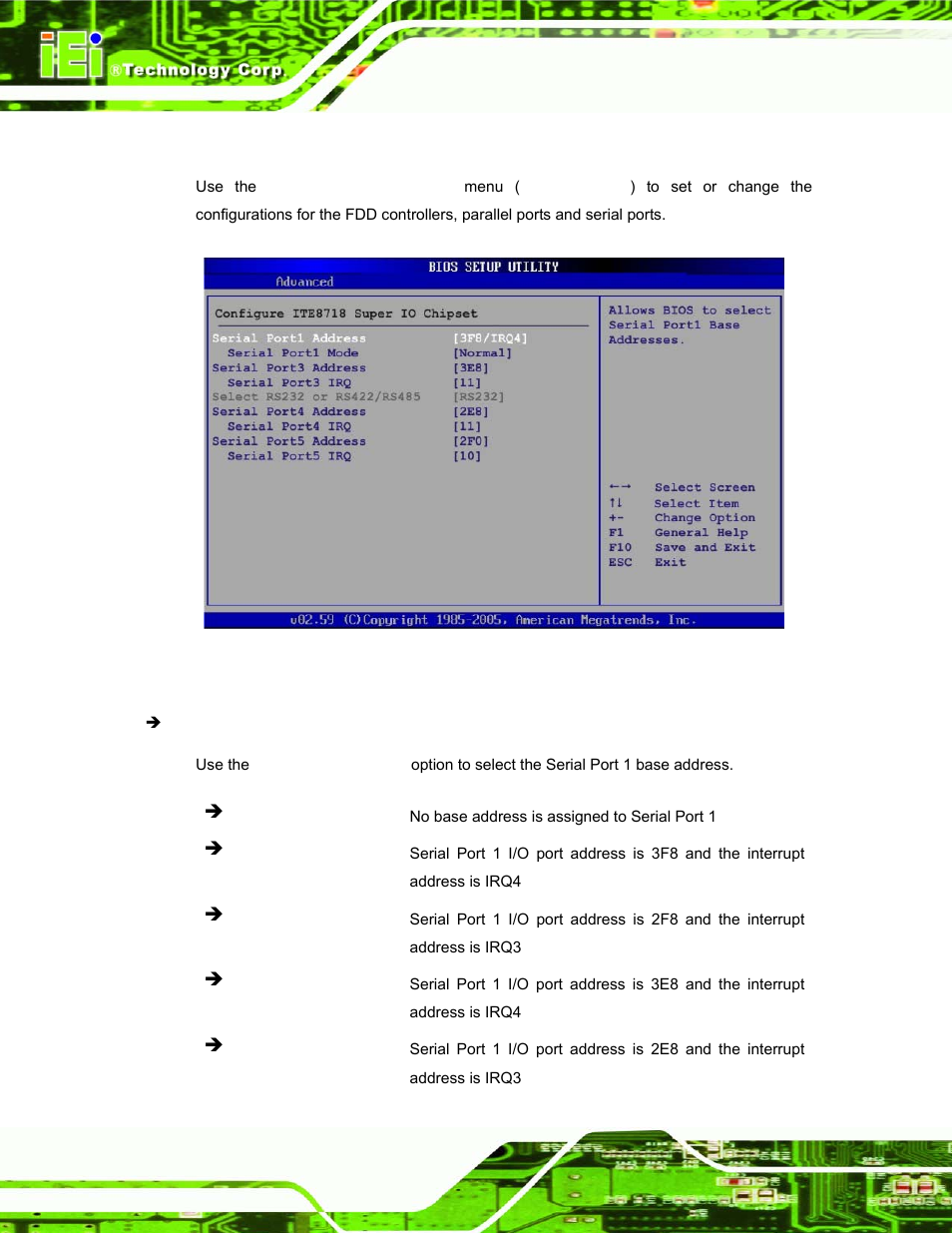 3 super io configuration | IEI Integration AFL-15A-N270 v1.03 User Manual | Page 84 / 159