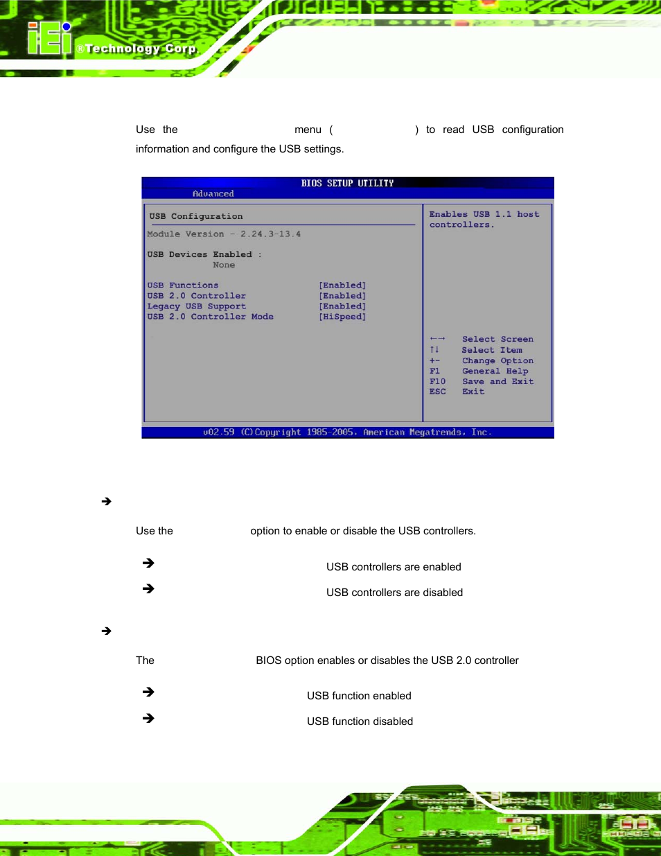 8 usb configuration | IEI Integration AFL-15A-N270 v1.03 User Manual | Page 98 / 159