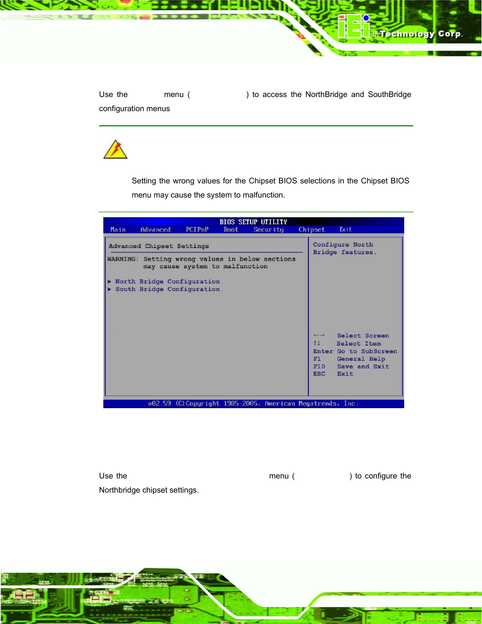 7 chipset, 1 north bridge chipset configuration, Hipset | IEI Integration AFL-xxA-N270-Series v1.03 User Manual | Page 113 / 171