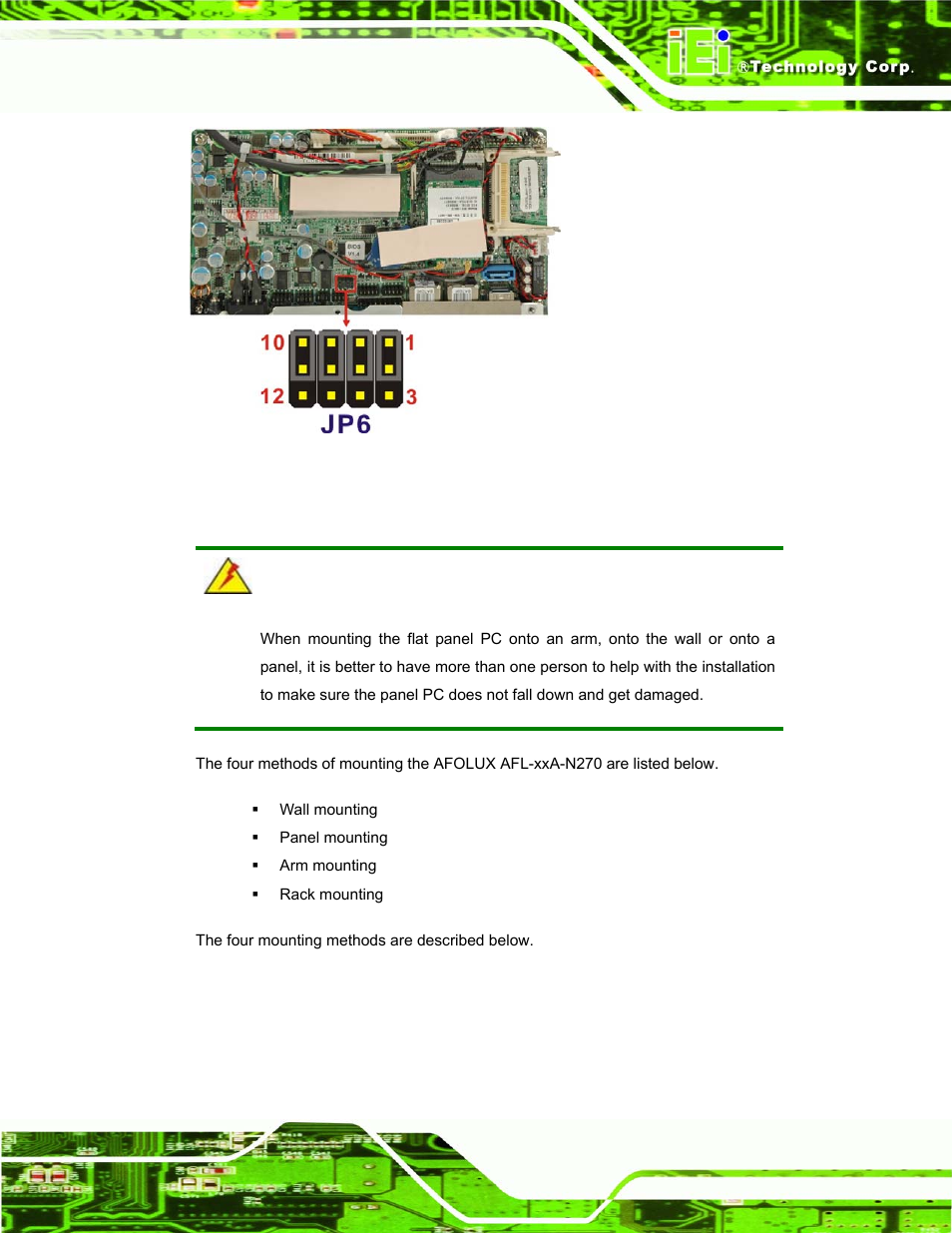 10 mounting the system, Ounting the, Ystem | See figure 4-11, Figure 4-11 | IEI Integration AFL-xxA-N270-Series v1.03 User Manual | Page 59 / 171