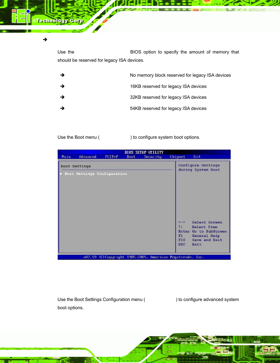 5 boot, 1 boot settings configuration | IEI Integration AFL-xxA-N270-Series v2.20 User Manual | Page 106 / 168