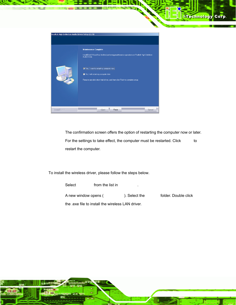8 wireless driver | IEI Integration AFL-xxA-N270-Series v2.20 User Manual | Page 137 / 168