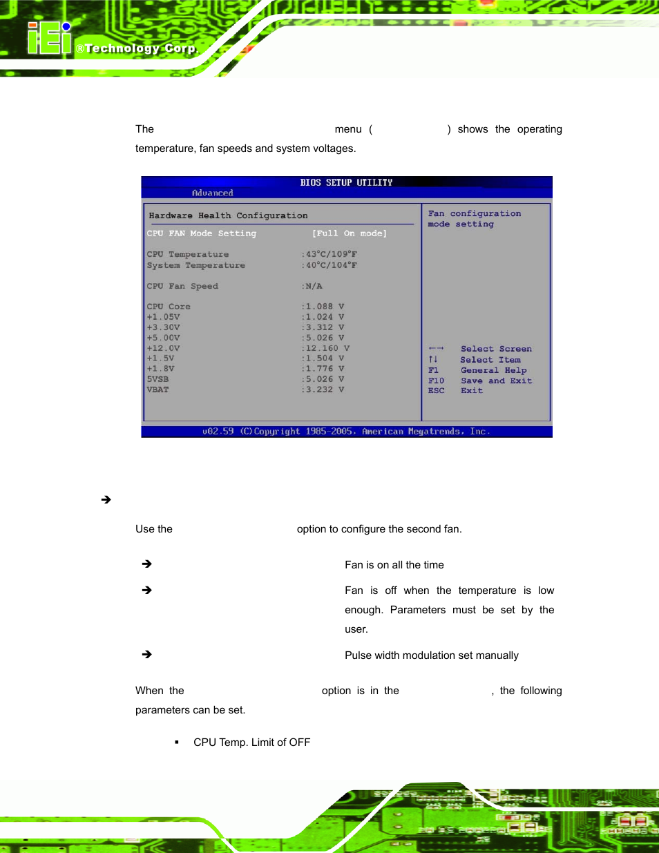 4 hardware health configuration | IEI Integration AFL-xxA-N270-Series v2.20 User Manual | Page 92 / 168