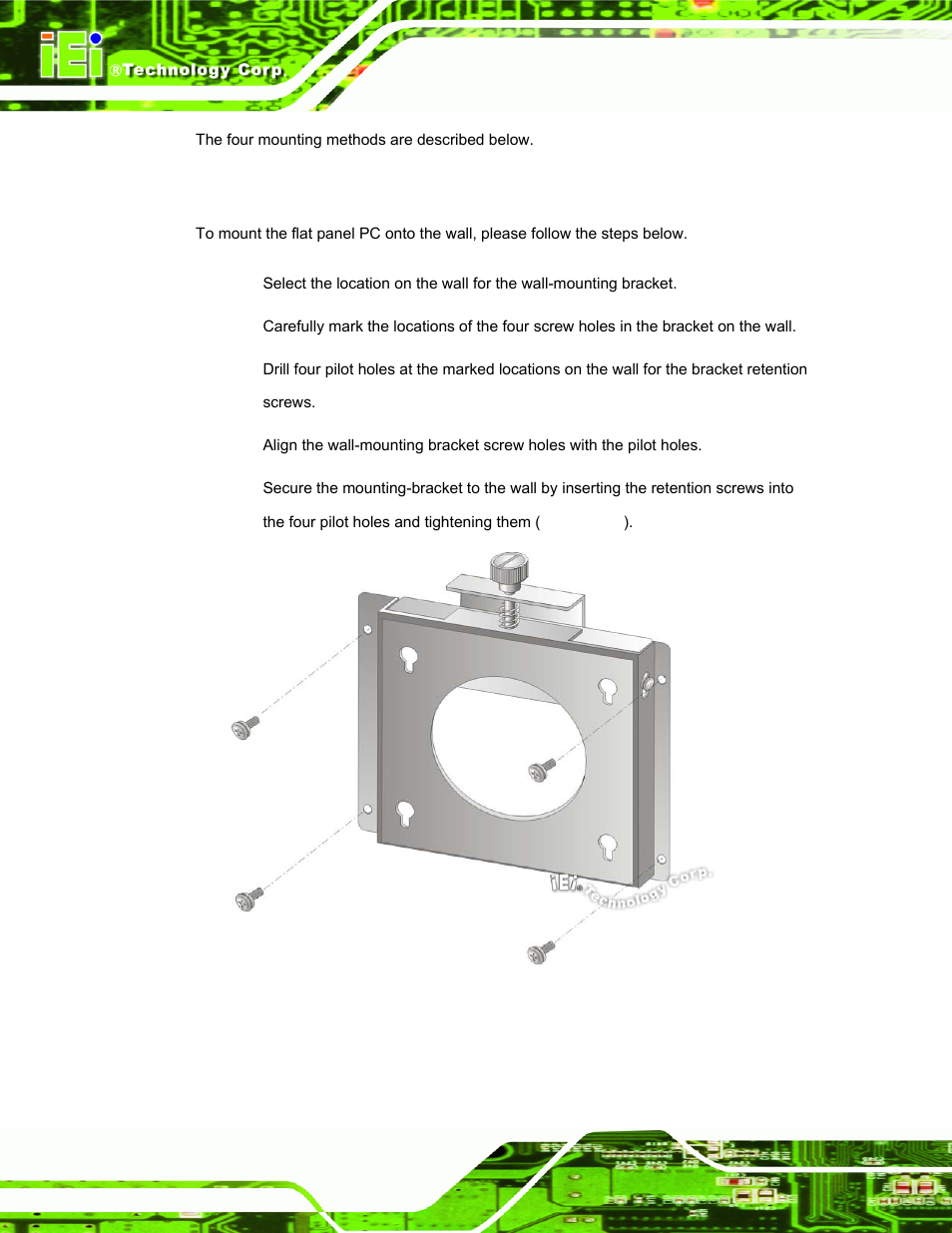 1 wall mounting | IEI Integration AFL-xxA-N270-Series v2.30 User Manual | Page 58 / 182