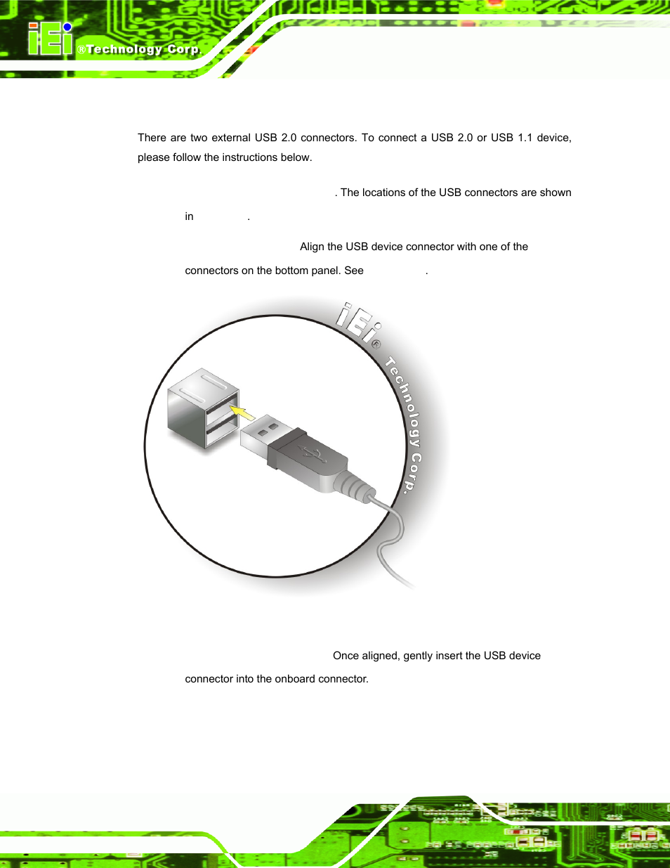 3 usb device connection | IEI Integration AFL-xxA-N270-Series v2.30 User Manual | Page 70 / 182
