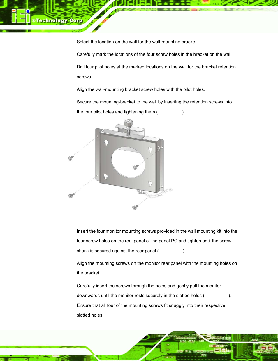 Figure 2-10: wall-mounting bracket | IEI Integration AFL-W10A-N270 v1.00 User Manual | Page 38 / 113