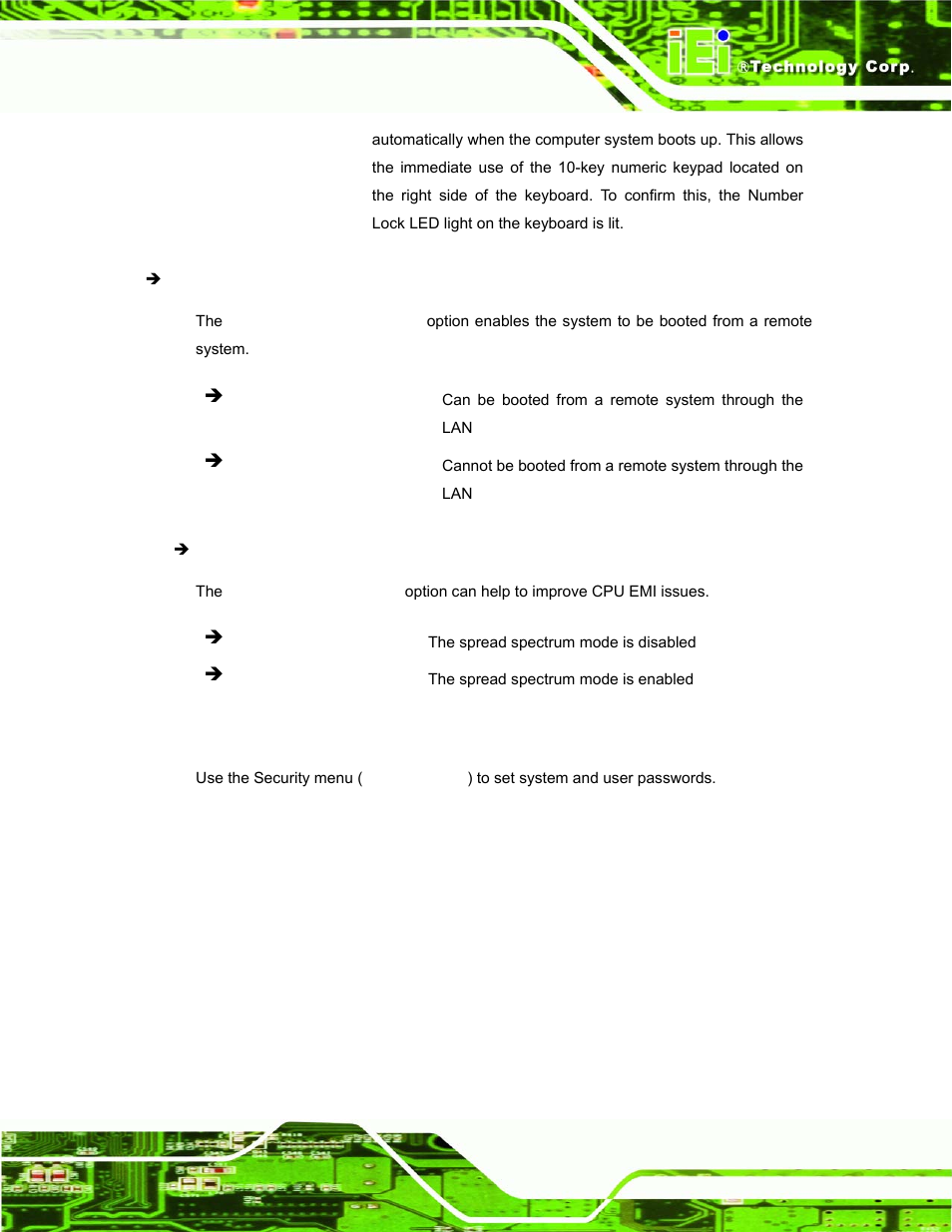 Ecurity, 6 security | IEI Integration AFL-W10A-N270 v1.00 User Manual | Page 87 / 113