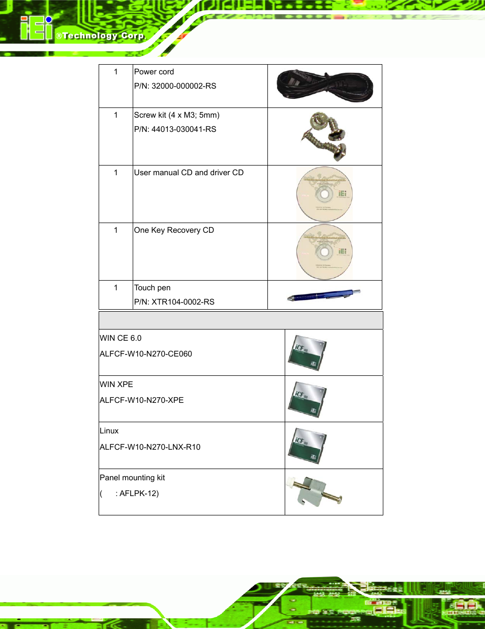 IEI Integration AFL-W10A-N270 v2.13 User Manual | Page 24 / 143