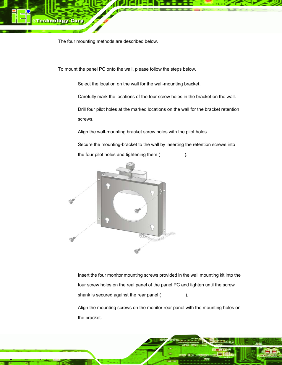 1 wall mounting, Figure 2-10: wall-mounting bracket | IEI Integration AFL-W10A-N270 v3.10 User Manual | Page 40 / 158