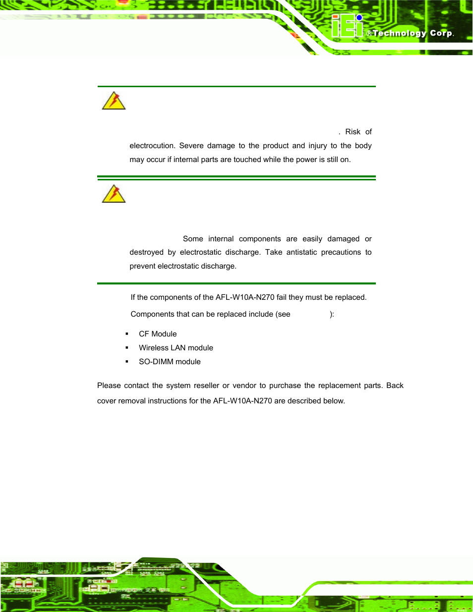 1 system maintenance introduction, Ystem, Aintenance | Ntroduction | IEI Integration AFL-W10A-N270 v3.10 User Manual | Page 53 / 158