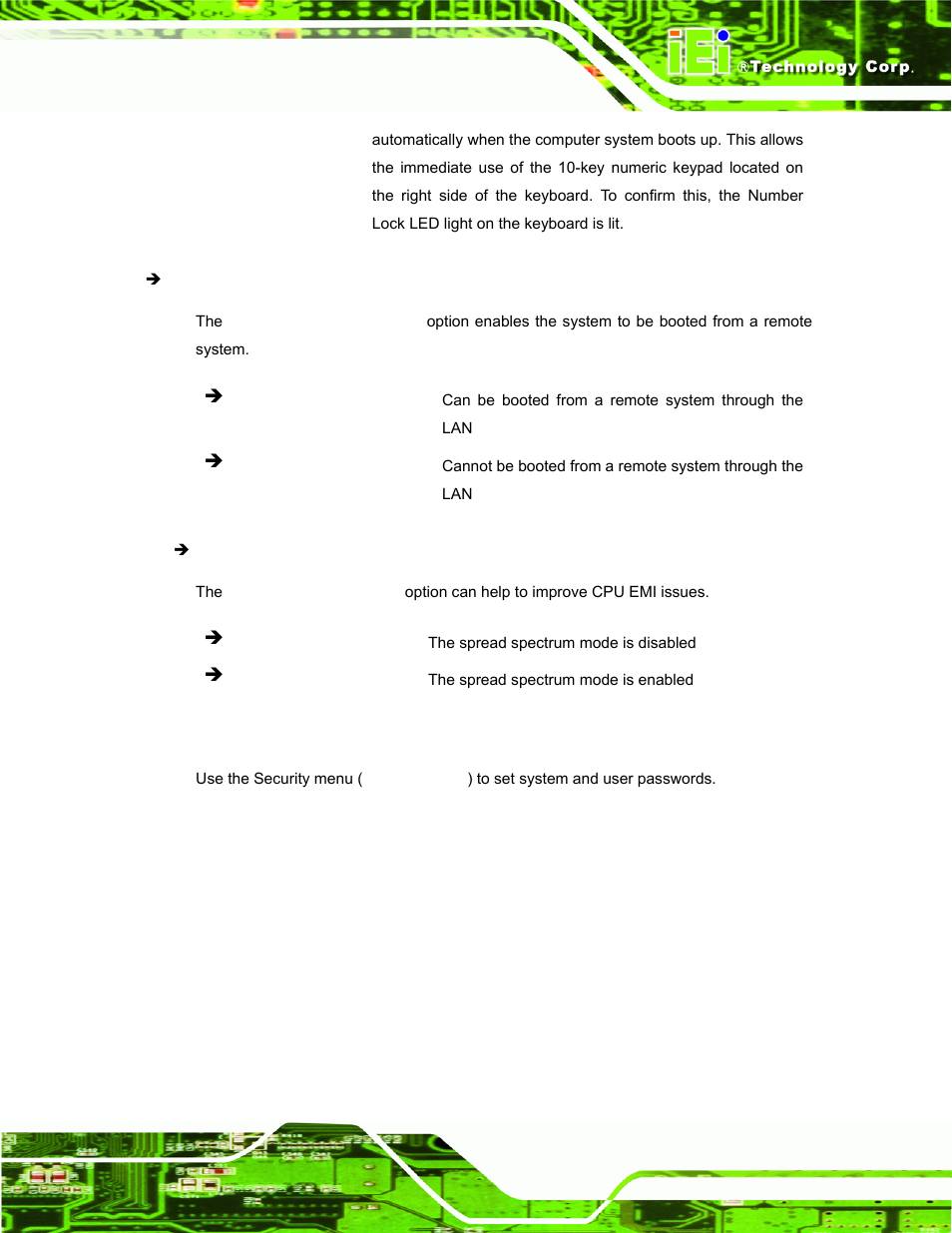 6 security, Ecurity | IEI Integration AFL-W10A-N270 v3.10 User Manual | Page 89 / 158