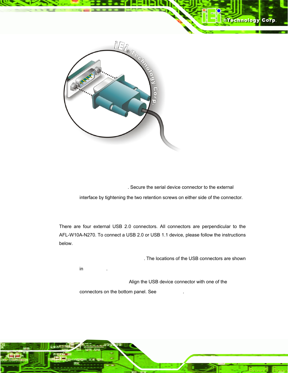 3 usb device connection | IEI Integration AFL-W10A-N270 v3.20 User Manual | Page 51 / 177