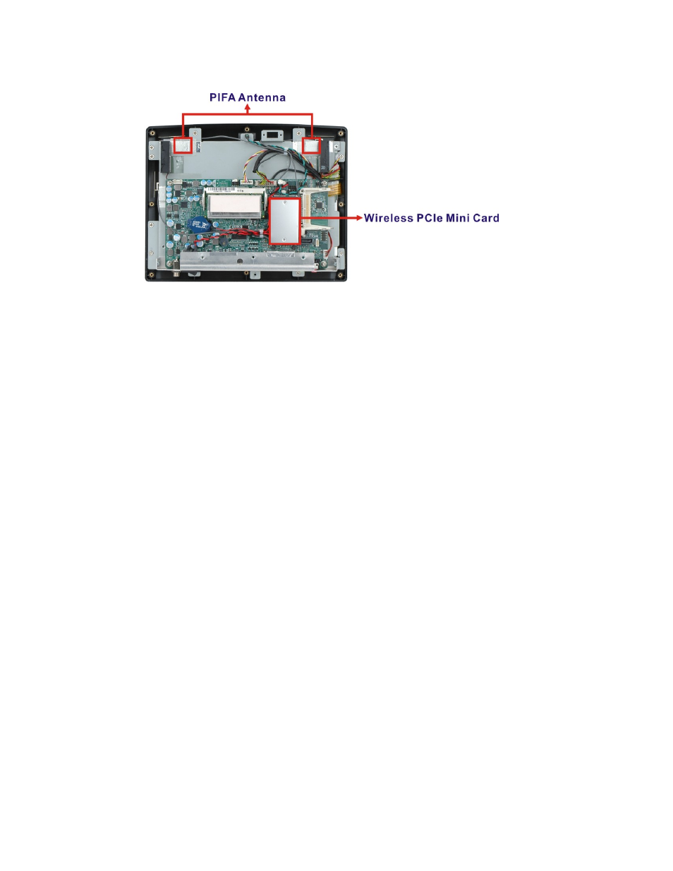 Figure 2-9: pifa antenna and wireless module | IEI Integration AFL-08AH-N270 User Manual | Page 31 / 115