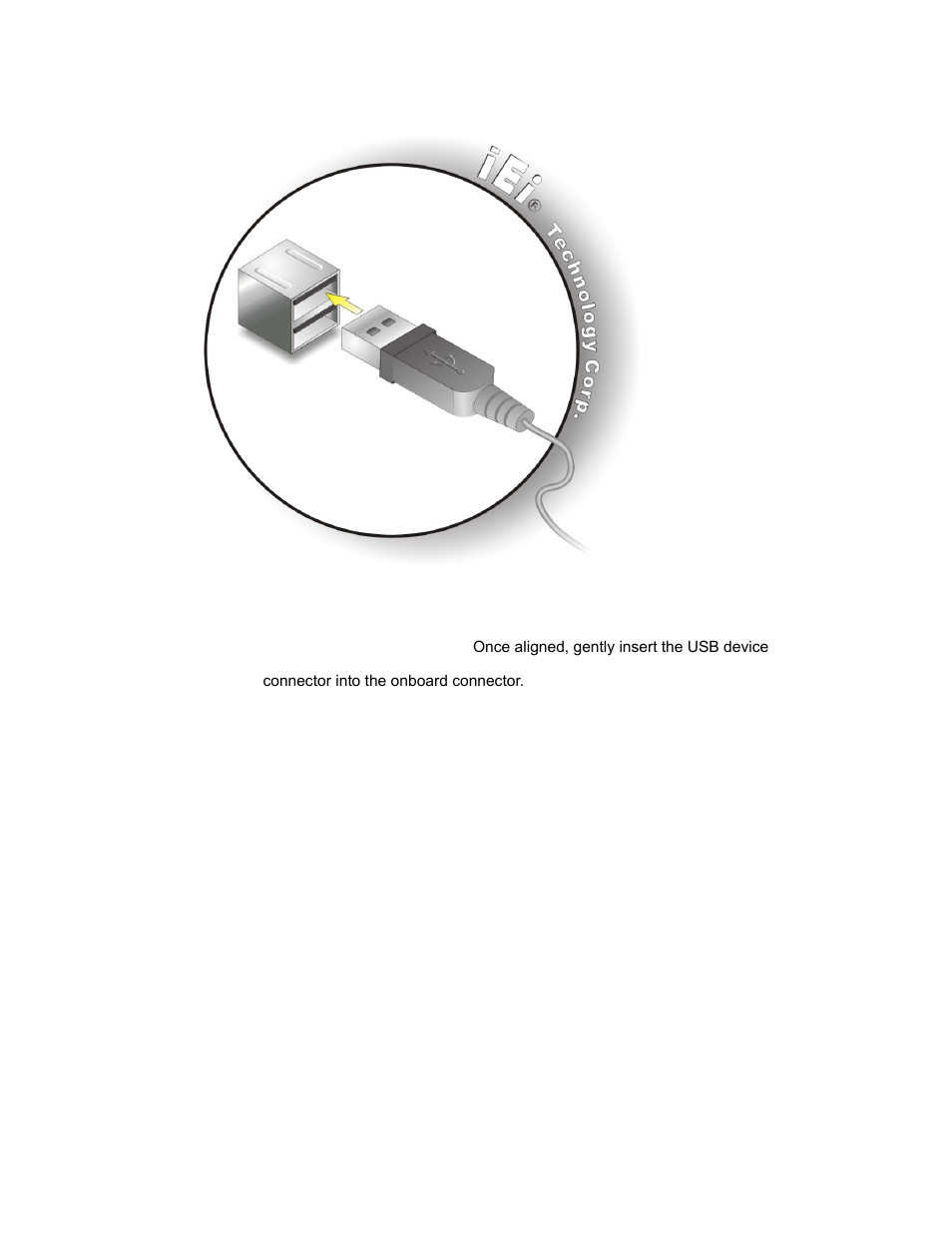 Figure 4-13: usb device connection | IEI Integration AFL-08AH-N270 User Manual | Page 51 / 115