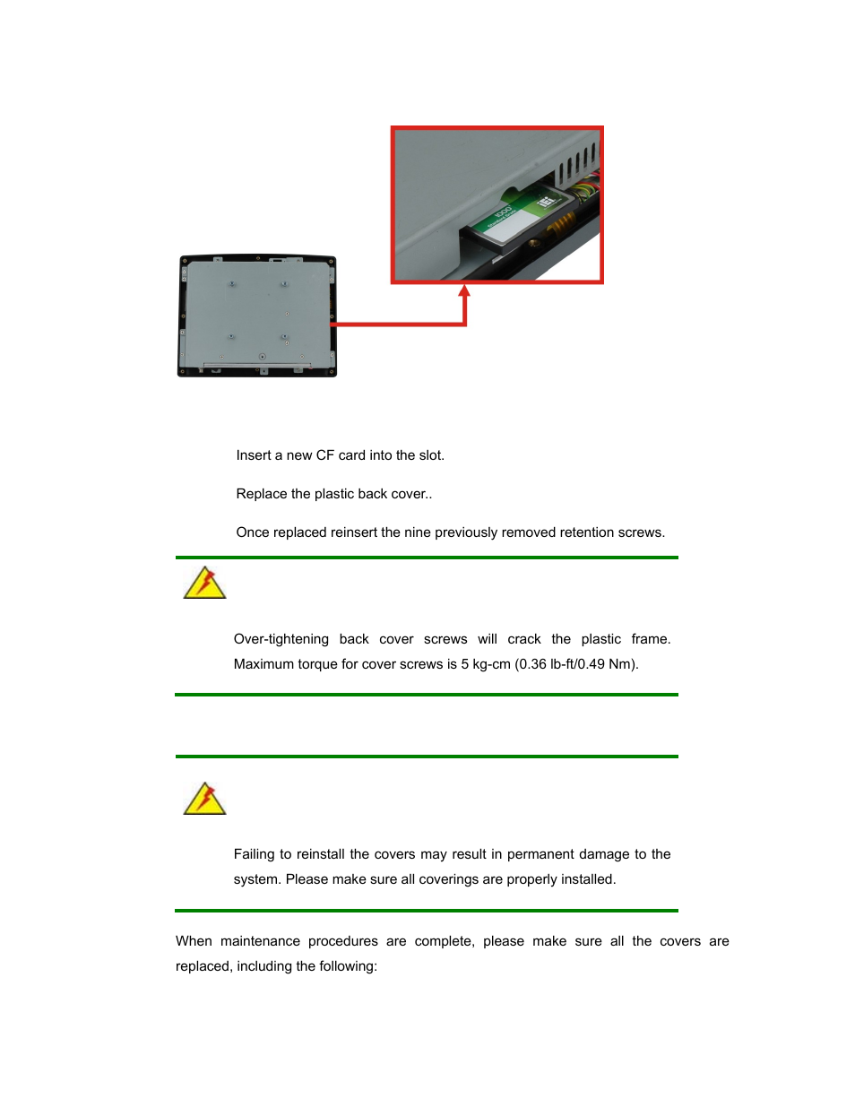 6 reinstalling the covers, Einstalling the, Overs | Figure 5-5 ) | IEI Integration AFL-08AH-N270 User Manual | Page 58 / 115