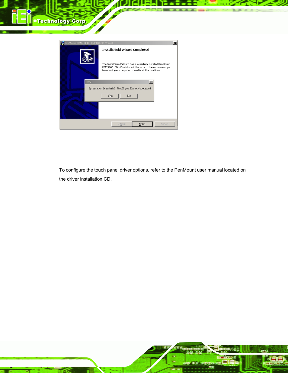 C.2.3 touch panel driver configuration | IEI Integration AFL-07A 08AH 10A 12A-LX Series User Manual | Page 120 / 131