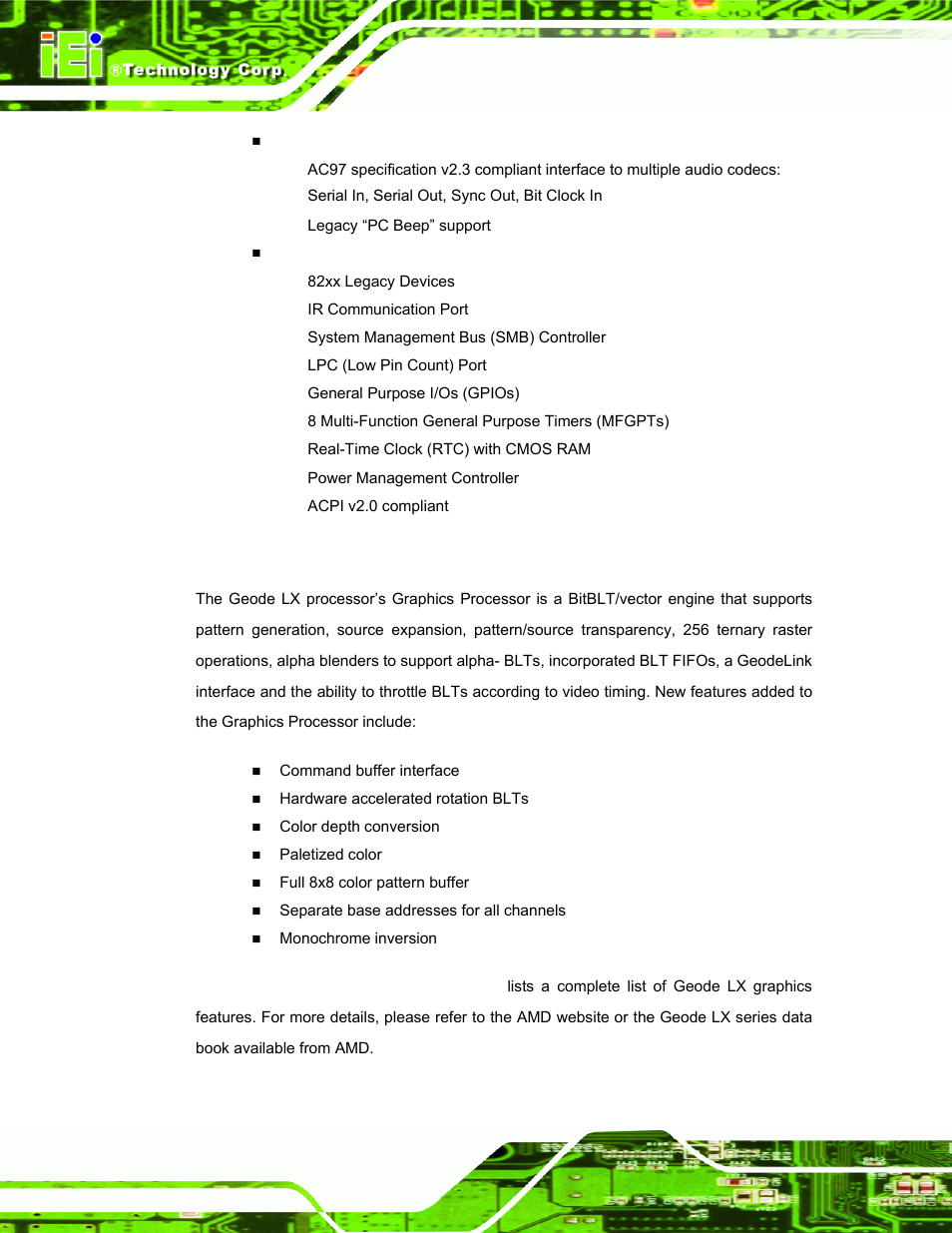 4 graphics support, Raphics, Upport | IEI Integration AFL-07A 08AH 10A 12A-LX Series User Manual | Page 34 / 131