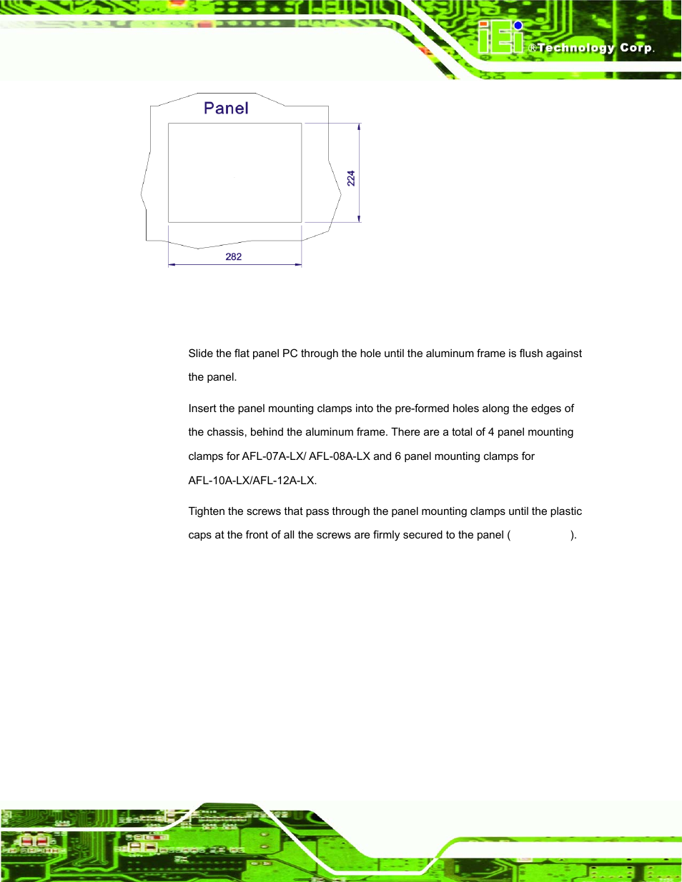 Figure 3-16: afl-12a-lx panel opening | IEI Integration AFL-07A 08AH 10A 12A-LX Series User Manual | Page 53 / 131