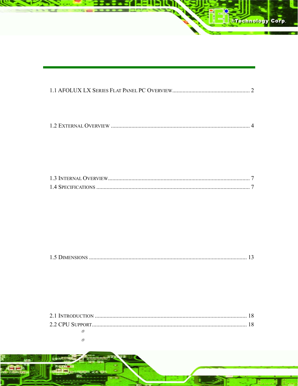 IEI Integration AFL-07A 08AH 10A 12A-LX Series User Manual | Page 7 / 131