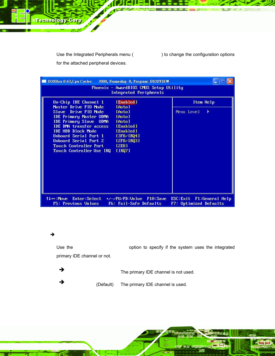 5 integrated peripherals, Ntegrated, Eripherals | IEI Integration AFL-07A 08AH 10A 12A-LX Series User Manual | Page 92 / 131