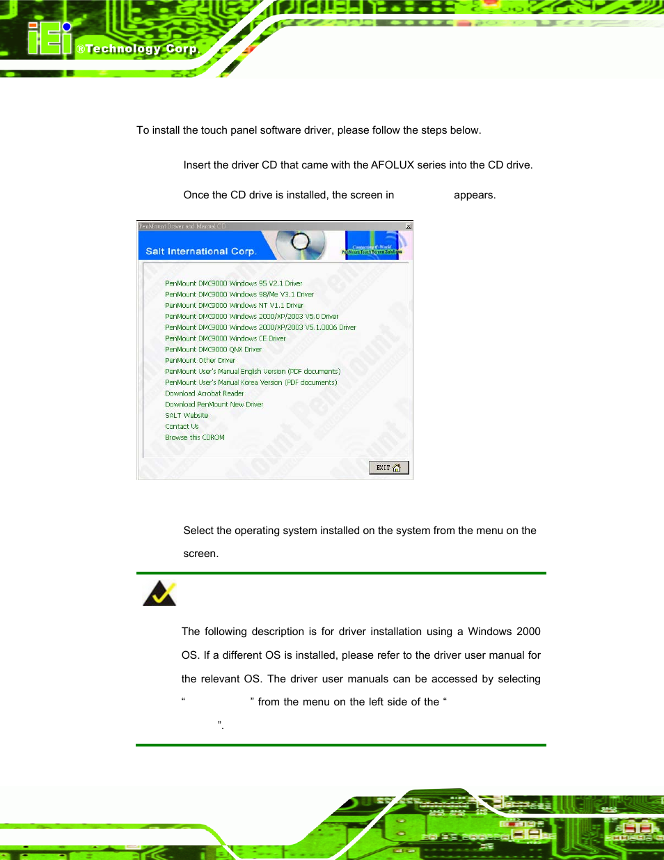 C.2.2 driver installation | IEI Integration AFL-LX-Series v2.01 User Manual | Page 112 / 122