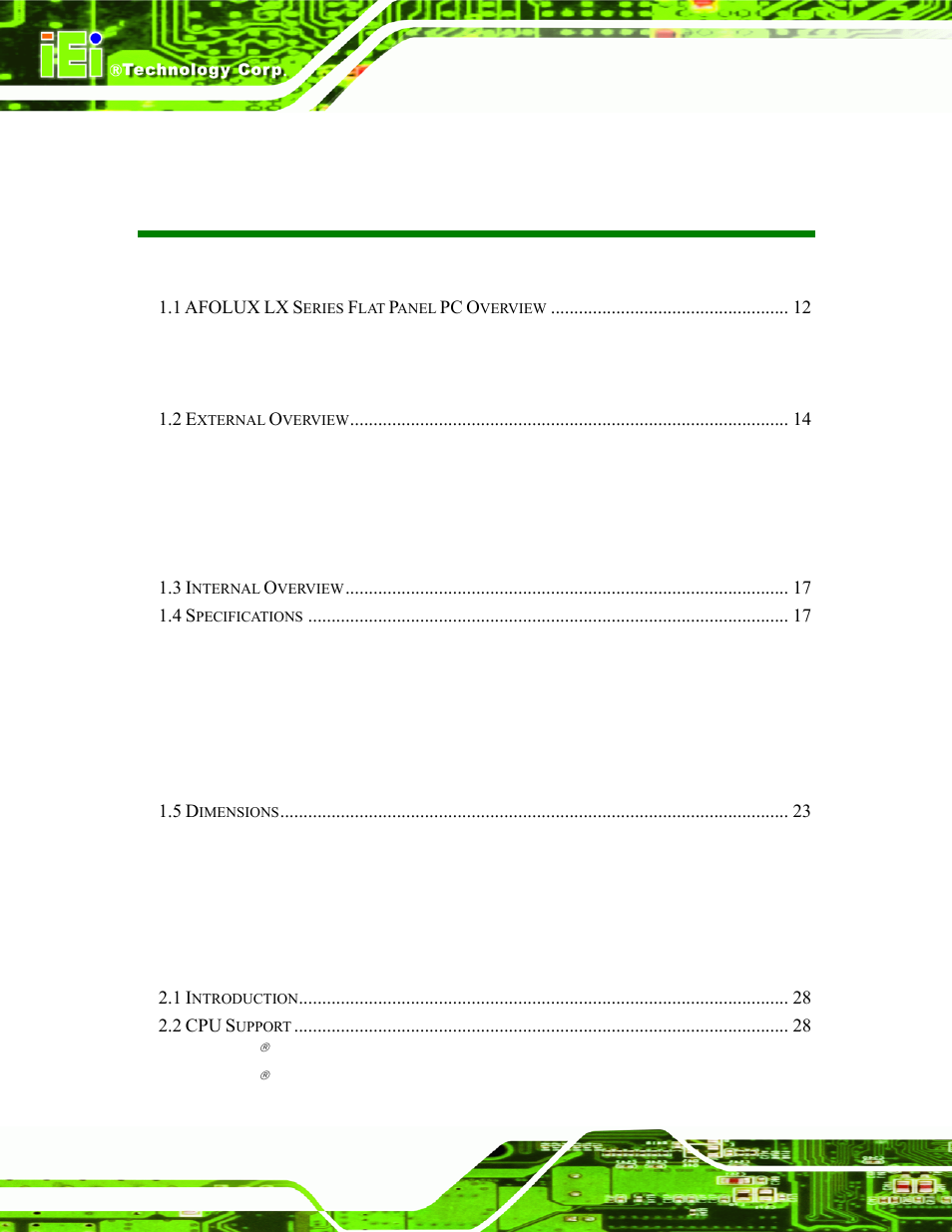 IEI Integration AFL-LX-Series v2.01 User Manual | Page 4 / 122