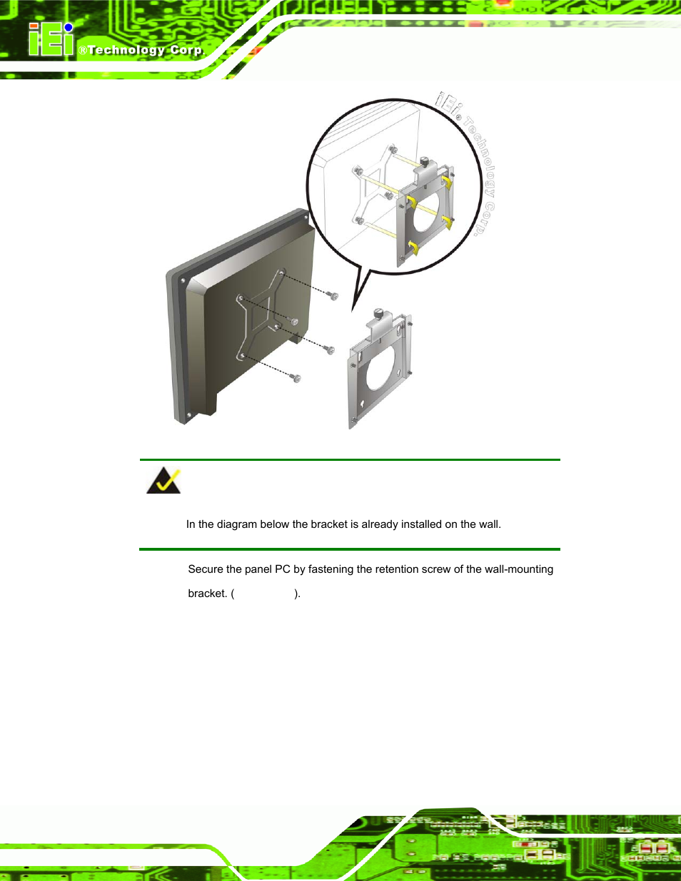 Figure 3-11: chassis support screws | IEI Integration AFL-LX-Series v2.01 User Manual | Page 46 / 122