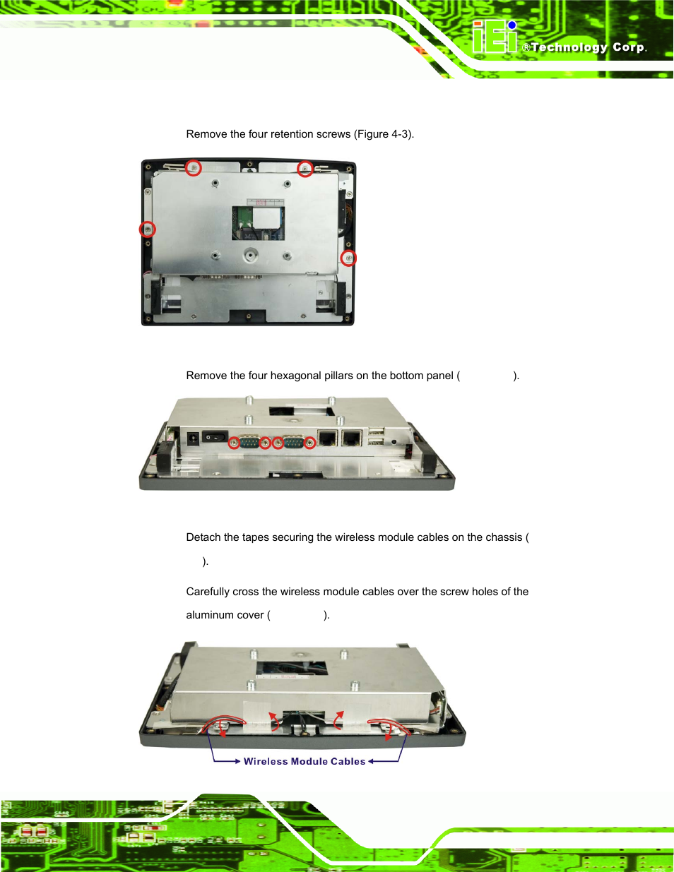 2 afl-08ah-lx internal aluminum cover removal | IEI Integration AFL-LX-Series v2.01 User Manual | Page 61 / 122