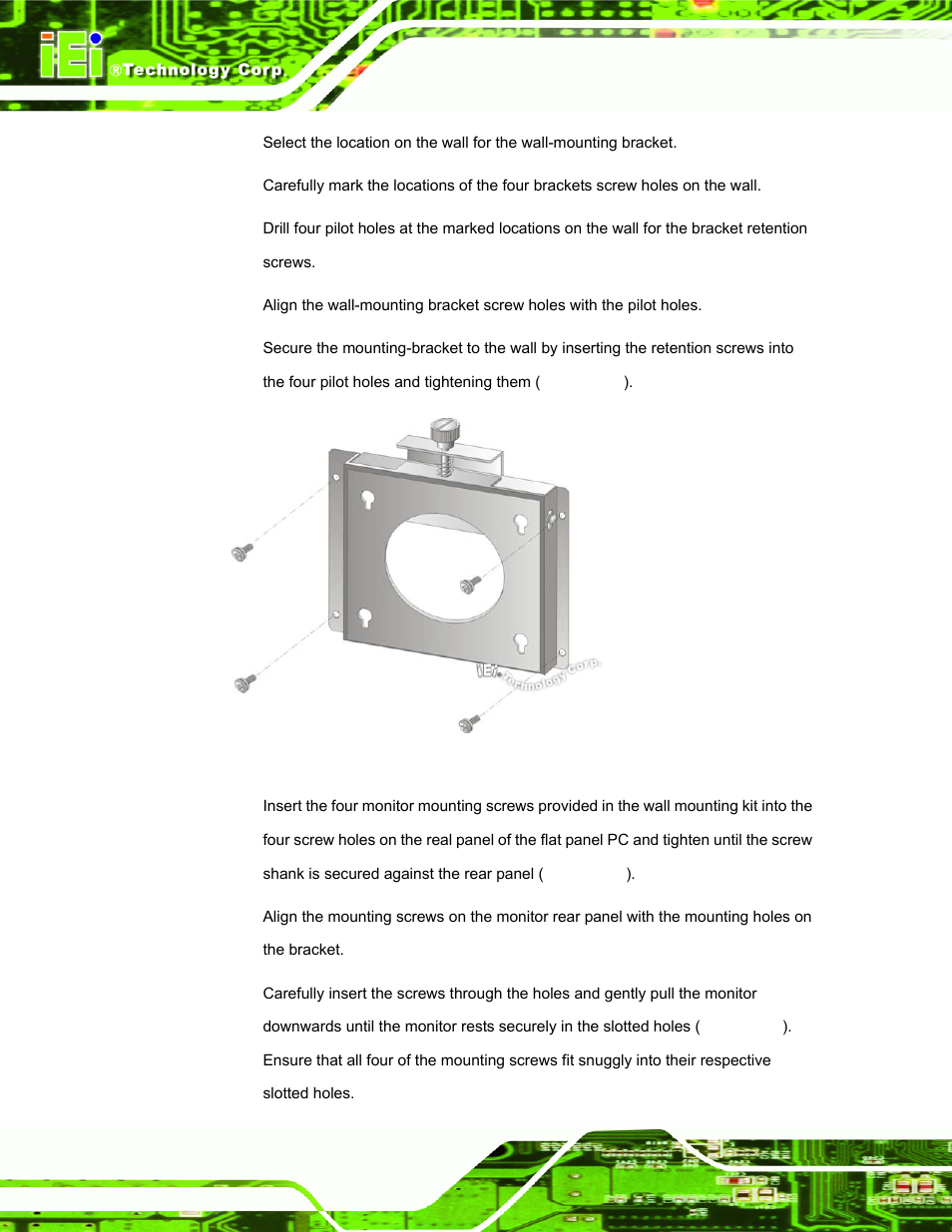 Figure 3-10: wall-mounting bracket | IEI Integration AFL-LX-Series v2.10 User Manual | Page 44 / 121