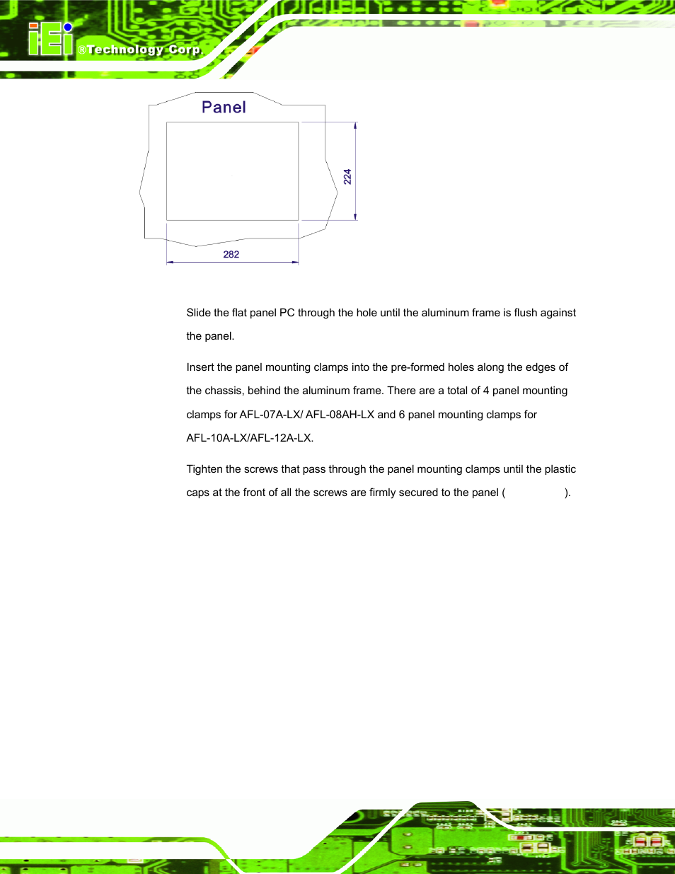 Figure 3-16: afl-12a-lx panel opening | IEI Integration AFL-LX-Series v2.10 User Manual | Page 48 / 121