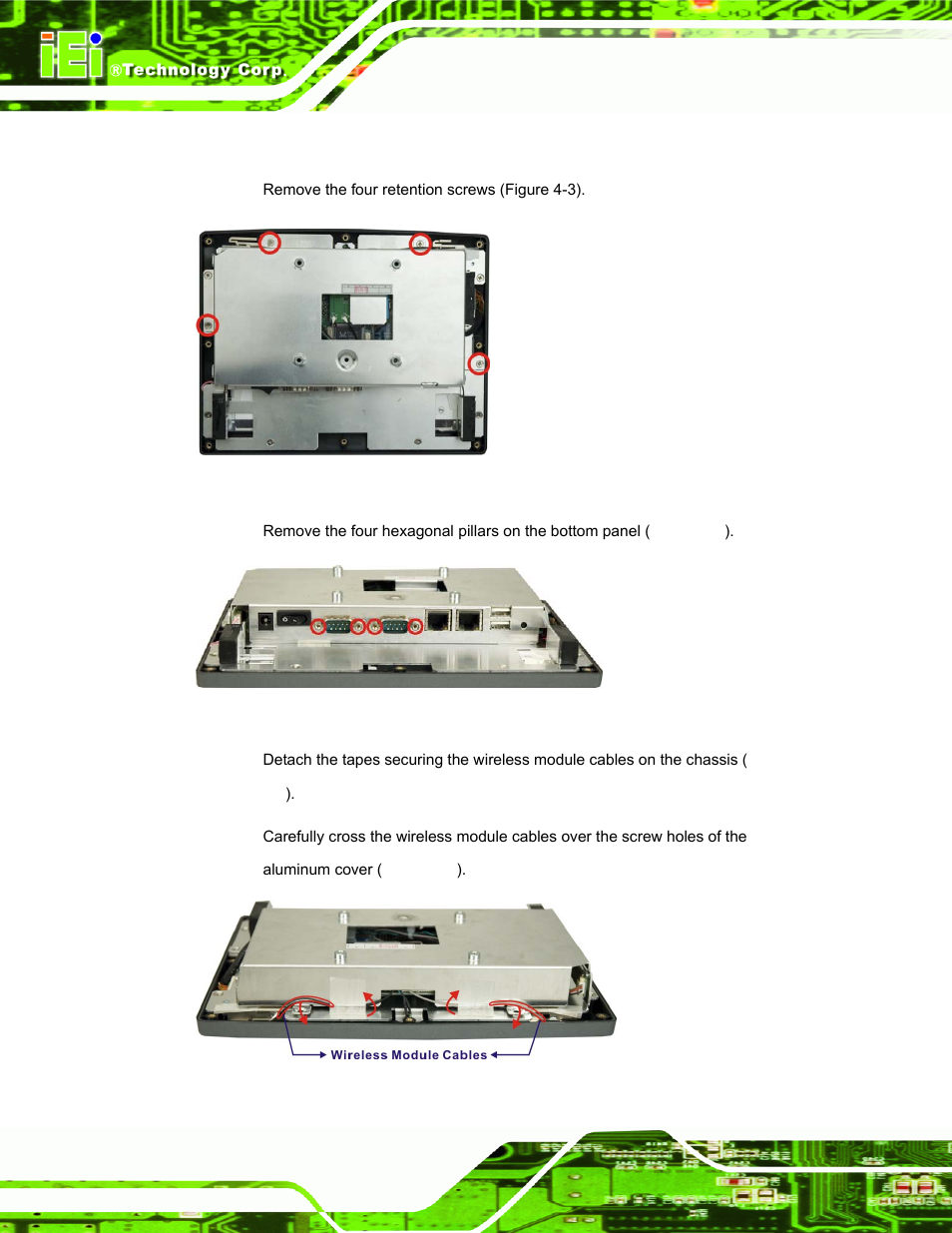 2 afl-08ah-lx internal aluminum cover removal, Figure 4-5: wireless module cables | IEI Integration AFL-LX-Series v2.10 User Manual | Page 60 / 121