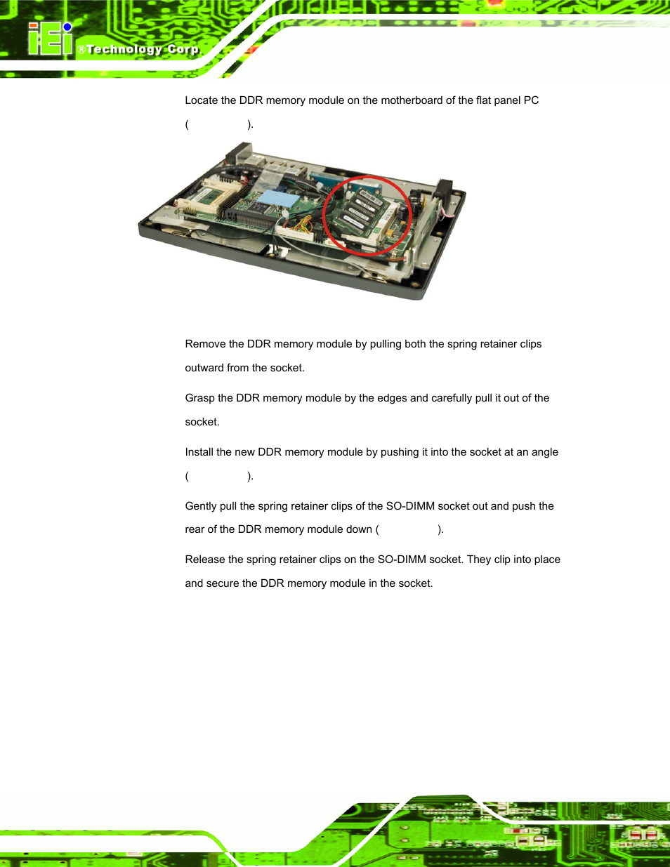 Figure 4-12: so-dimm socket location | IEI Integration AFL-LX-Series v2.10 User Manual | Page 64 / 121