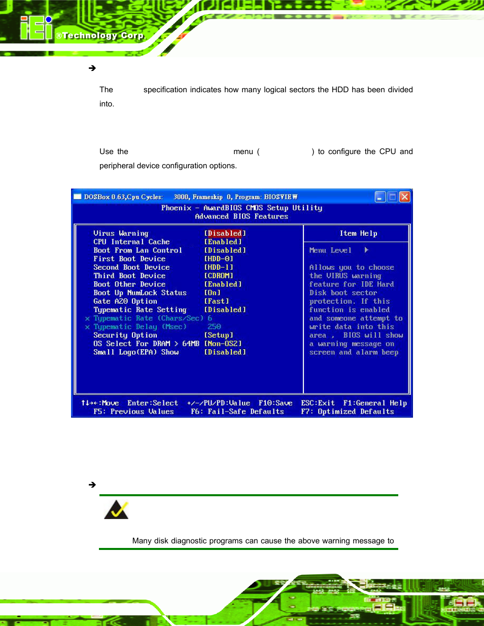 3 advanced bios features, Dvanced, Bios | Eatures | IEI Integration AFL-LX-Series v2.10 User Manual | Page 78 / 121