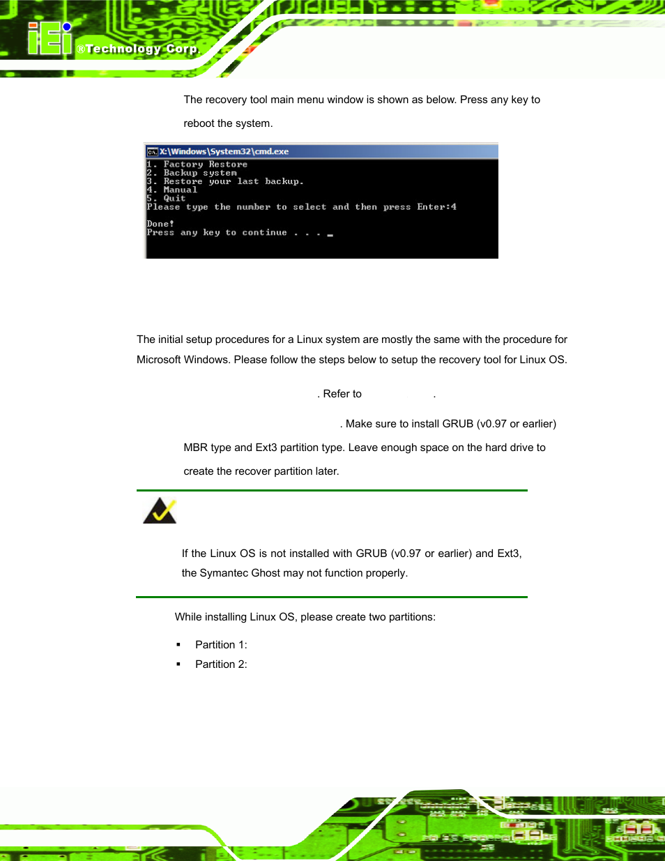 B.3 setup procedure for linux | IEI Integration AFL-F08A v2.10 User Manual | Page 116 / 143