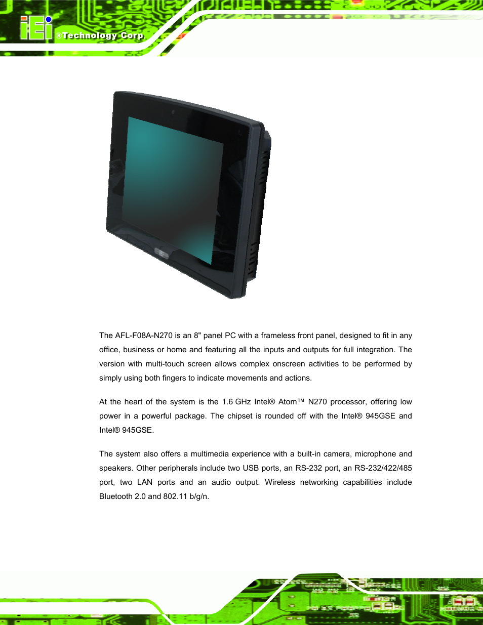 1 overview | IEI Integration AFL-F08A v2.10 User Manual | Page 14 / 143