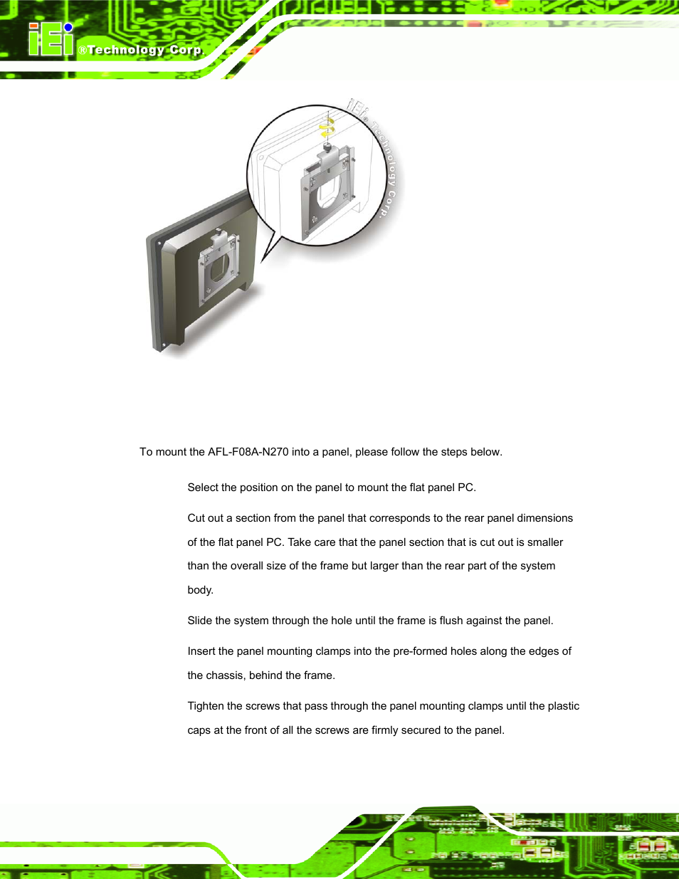 2 panel mounting | IEI Integration AFL-F08A v2.10 User Manual | Page 42 / 143